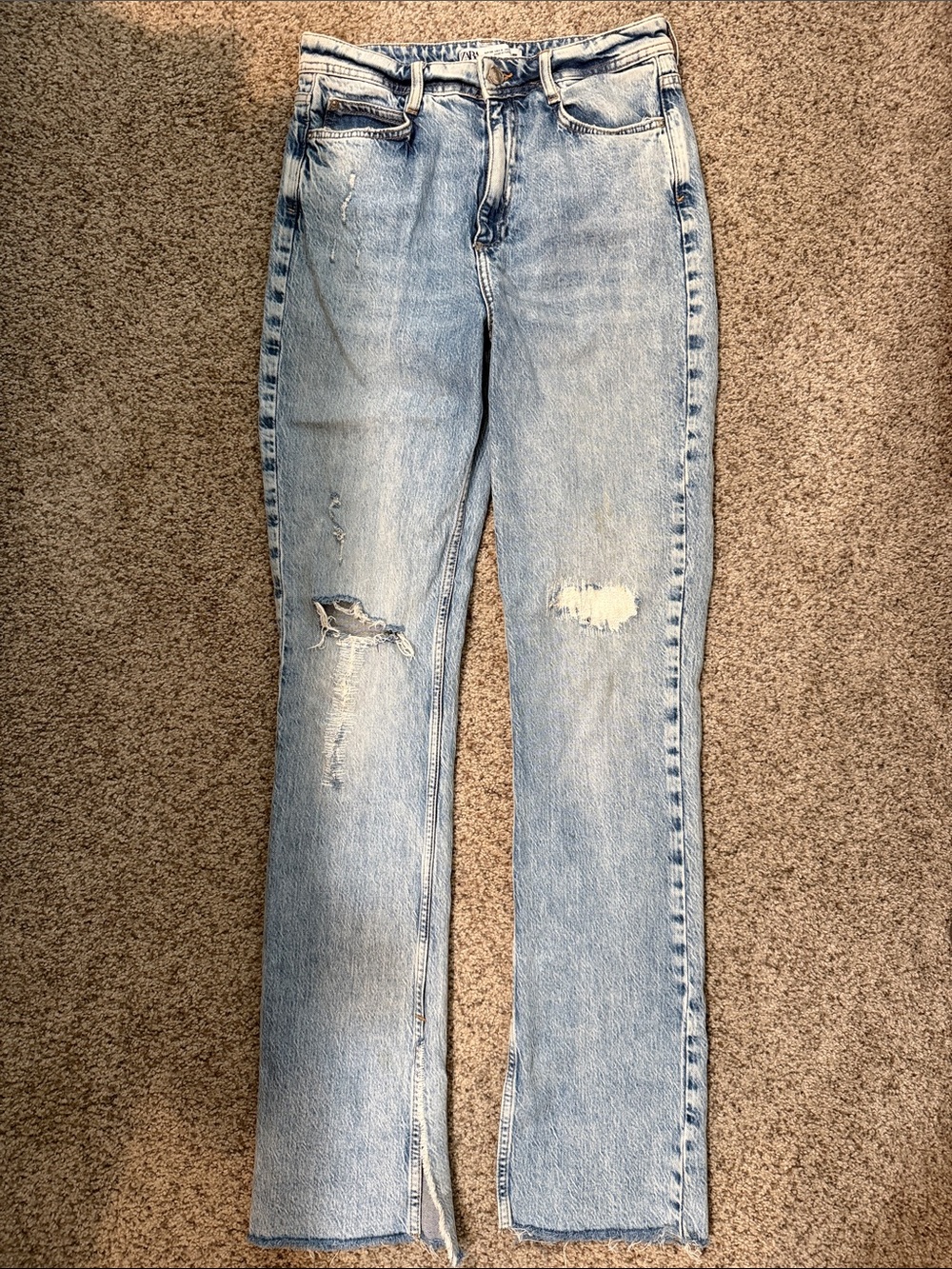 Zara jeans with slit